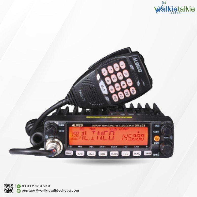 Alinco DR-638T Web product Front profile picture of walkie talkie sheba.