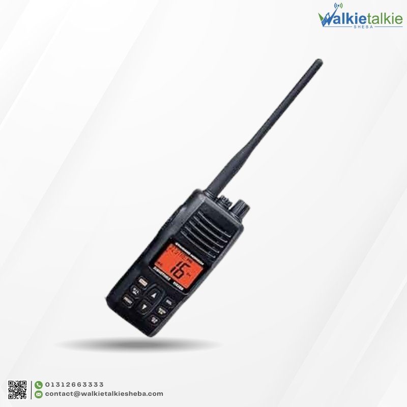 Standard Horizon HX380 Walkie Talkie web product Angle profile picture of walkie talkie sheba.